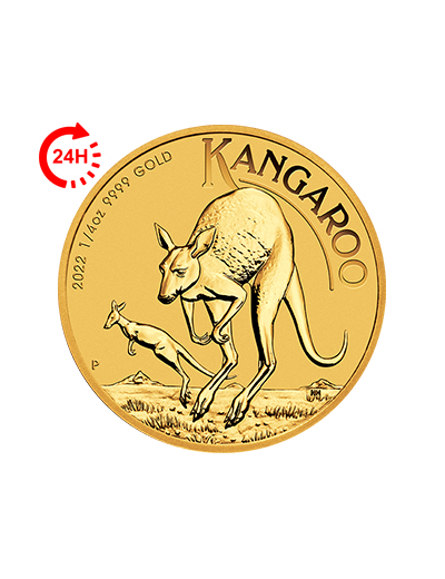 Australský klokan 1/4 unce zlata 2022