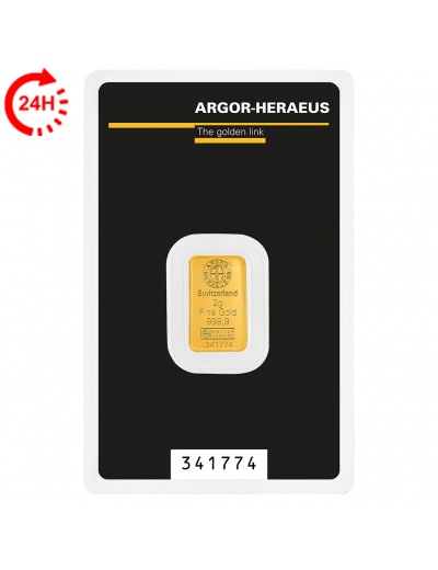 Zlatý slitek Argor-Heraeus 2 g