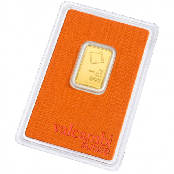 Zlatý slitek 5 g Valcambi Zlatý slitek 5 g Valcambi