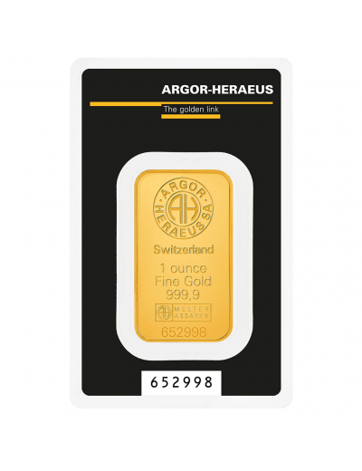 Zlatý slitek Argor-Heraeus 1 oz