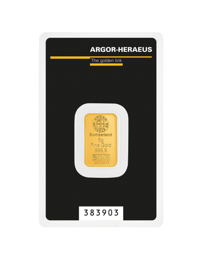 Zlatý slitek Argor-Heraeus 5 g