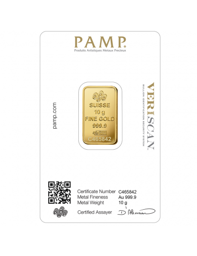 Zlatý slitek PAMP 10 g