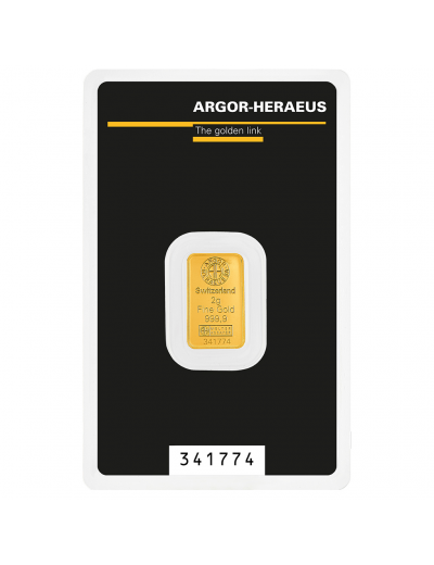 Zlatý slitek Argor-Heraeus 2 g